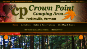 What Crownpointcampingarea.com website looked like in 2016 (7 years ago)
