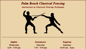What Classicalfencing.org website looked like in 2016 (7 years ago)