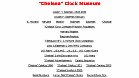 What Chelseaclockmuseum.com website looked like in 2016 (7 years ago)