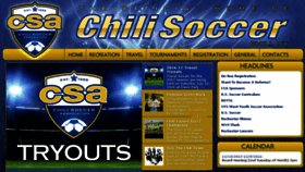 What Chilisoccer.org website looked like in 2016 (7 years ago)