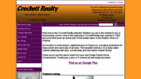 What Crockettrealty.com website looked like in 2016 (7 years ago)