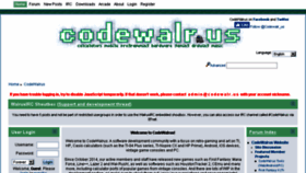 What Codewalr.us website looked like in 2016 (8 years ago)
