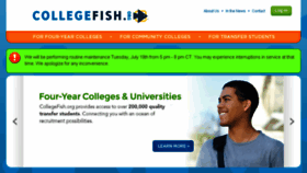What Collegefish.org website looked like in 2016 (7 years ago)