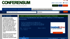 What Conferensum.com website looked like in 2016 (7 years ago)