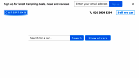 What Carspring.co.uk website looked like in 2016 (7 years ago)