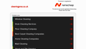 What Cleaningpros.co.uk website looked like in 2016 (7 years ago)