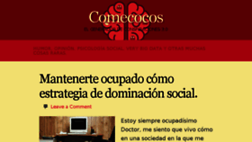 What Comecocos.com website looked like in 2016 (7 years ago)