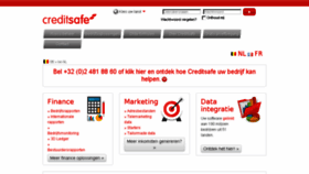 What Creditsafe.be website looked like in 2016 (7 years ago)