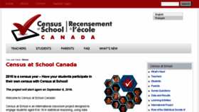 What Censusatschool.ca website looked like in 2016 (7 years ago)