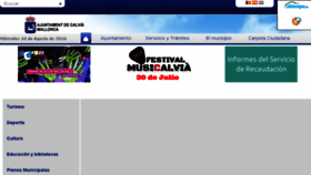 What Calvia.com website looked like in 2016 (7 years ago)