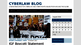 What Cyberlaw.org.uk website looked like in 2016 (7 years ago)