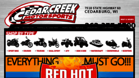 What Cedarcreekmotorsports.com website looked like in 2016 (7 years ago)