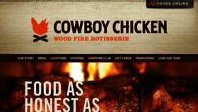 What Cowboychicken.com website looked like in 2016 (7 years ago)