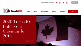What Canada2020.ca website looked like in 2016 (7 years ago)