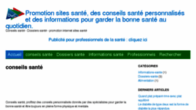 What Conseils-sante.odazs.com website looked like in 2016 (7 years ago)
