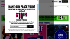 What Childrensplace.com website looked like in 2016 (7 years ago)