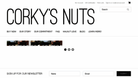 What Corkysnuts.com website looked like in 2016 (7 years ago)