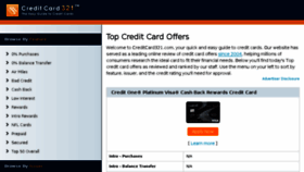 What Creditcard321.com website looked like in 2016 (7 years ago)