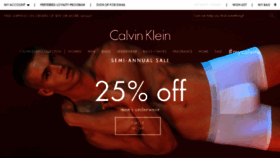 What Calvinclein.com website looked like in 2016 (7 years ago)
