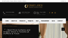 What Crazyjoesdrapery.com website looked like in 2016 (7 years ago)