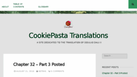 What Cookiepasta.com website looked like in 2016 (7 years ago)
