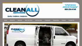 What Cleanall.com website looked like in 2016 (7 years ago)