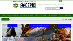 What Cepici.ci website looked like in 2016 (7 years ago)