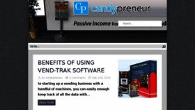 What Candypreneur.com website looked like in 2016 (7 years ago)