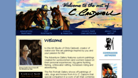 What Caldwellart.com website looked like in 2016 (7 years ago)