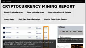 What Cryptocurrencyminingreport.com website looked like in 2016 (7 years ago)