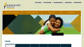 What Coventryhealthcare.com website looked like in 2016 (7 years ago)