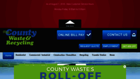 What County-waste.com website looked like in 2016 (7 years ago)