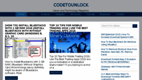 What Codetounlock.org website looked like in 2016 (7 years ago)
