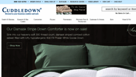 What Cuddledown.com website looked like in 2016 (7 years ago)