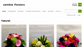 What Cambieflowers.com website looked like in 2016 (7 years ago)