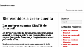What Crearcuenta.net website looked like in 2016 (7 years ago)
