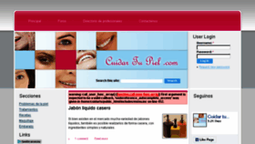 What Cuidartupiel.com website looked like in 2016 (7 years ago)