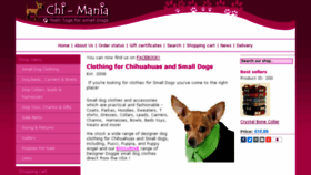 What Chi-mania.co.uk website looked like in 2016 (7 years ago)