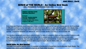 What Carolinabirds.org website looked like in 2016 (7 years ago)
