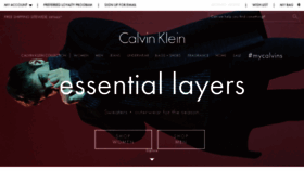 What Calvinklein.com website looked like in 2016 (7 years ago)