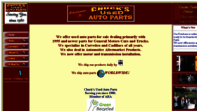 What Chucksautoparts.com website looked like in 2016 (7 years ago)