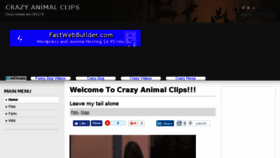 What Crazyanimalclips.com website looked like in 2016 (7 years ago)