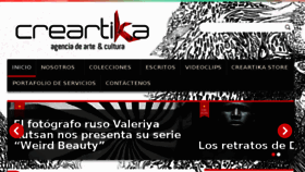 What Creartika.com website looked like in 2016 (7 years ago)