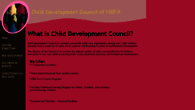 What Childdevelopmentcouncil.com website looked like in 2016 (7 years ago)