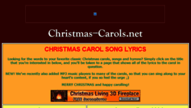 What Christmas-carols.net website looked like in 2016 (7 years ago)