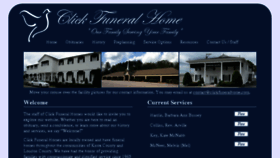 What Clickfuneralhome.com website looked like in 2016 (7 years ago)