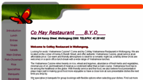 What Comayrestaurant.com.au website looked like in 2016 (7 years ago)