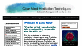 What Clear-mind-meditation-techniques.com website looked like in 2016 (7 years ago)