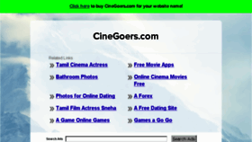What Cinegoers.com website looked like in 2016 (7 years ago)