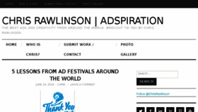 What Chrisrawlinson.com website looked like in 2016 (7 years ago)